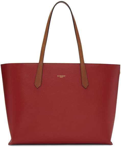 Givenchy Medium Gv Leather Shopper Tote In Red 